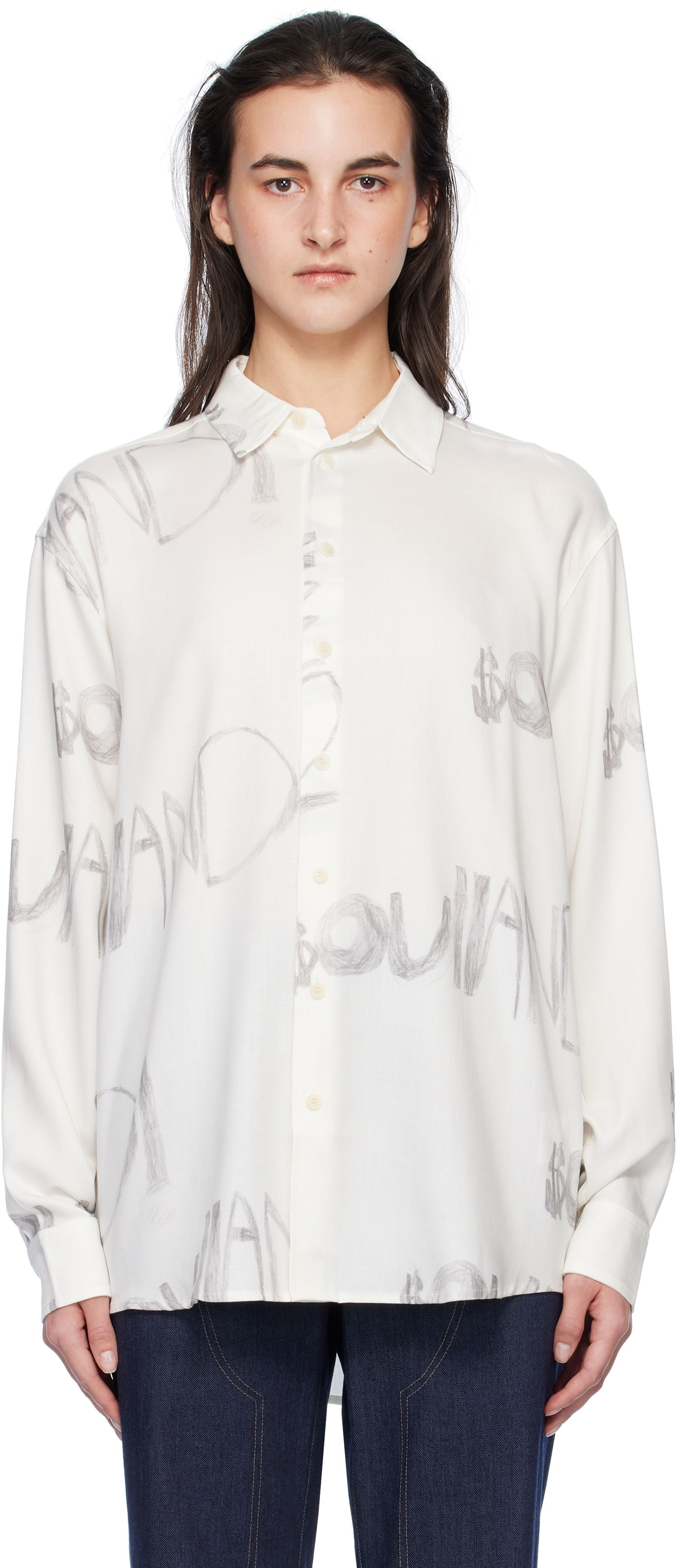 Košeľa Soulland Damon Print Shirt Biela | 42027-1314, 0