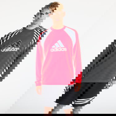 Mikina adidas Performance Mesh Long Sleeve Warm Up Top Červená | JD5376, 4