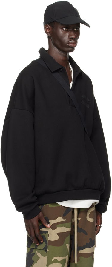 Sveter Fear of God Fear of God ESSENTIALS Polo Sweatshirt Čierna | 192BT244390F, 1