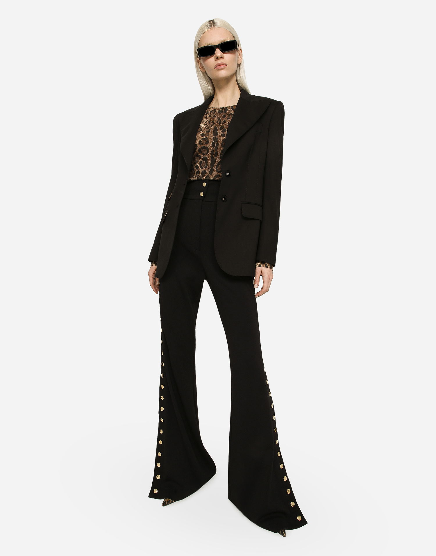 Bunda Dolce & Gabbana Dolce & Gabbana Gabardine Turlington Jacket with Top-Stitching Čierna | F29Z8TGDCL0N0000, 1