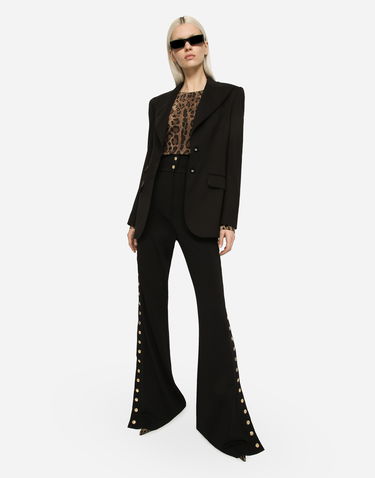 Bunda Dolce & Gabbana Dolce & Gabbana Gabardine Turlington Jacket with Top-Stitching Čierna | F29Z8TGDCL0N0000, 1