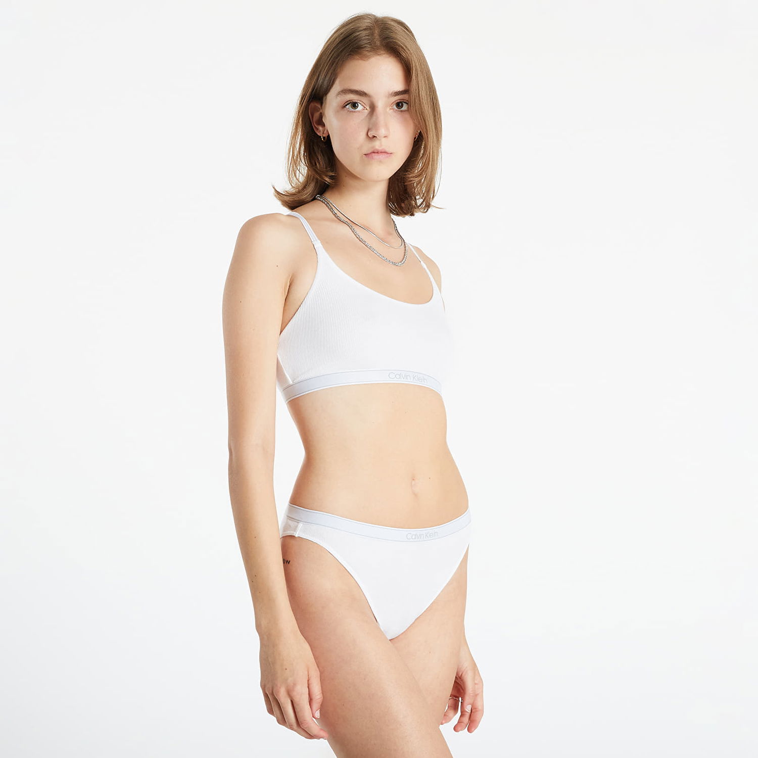Podprsenka CALVIN KLEIN Unlined Bralette Biela | QF6438E 100, 0