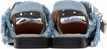 Šaty GANNI GANNI Charms Buckle Denim Flats Modrá | S2939, 1