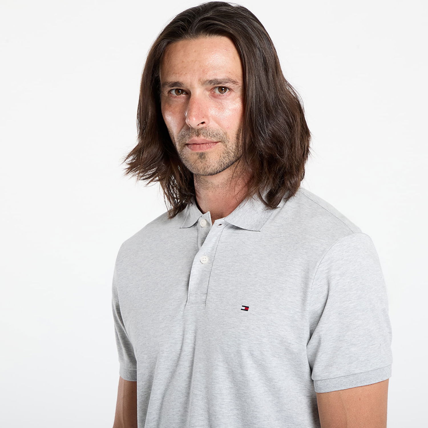 Polo tričko Tommy Hilfiger Tommy Hilfiger Liquid Cotton Polo Šedá | MW0MW39994 P01, 1