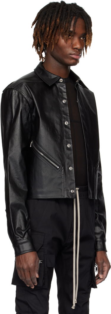 Bunda Rick Owens Rick Owens Hollywood Tour Alice Cropped Denim Jacket Čierna | RU01E5742 SCT, 1