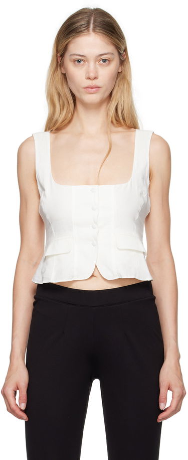 Vesta GUIZIO Guizio Adelina Peplum Tank Top Biela | P24109W085, 0