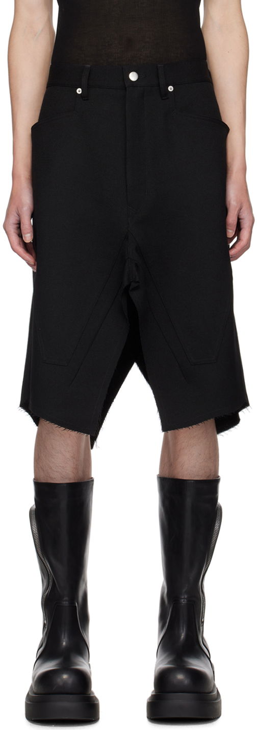 Šortky Rick Owens Porterville Slivered Black Skirt Čierna | RU02D6345 WD, 0