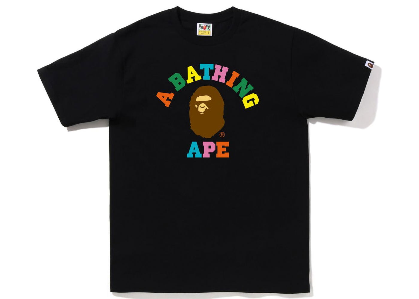 Tričko BAPE Colors College Tee Čierna | 1I70-110-019, 0