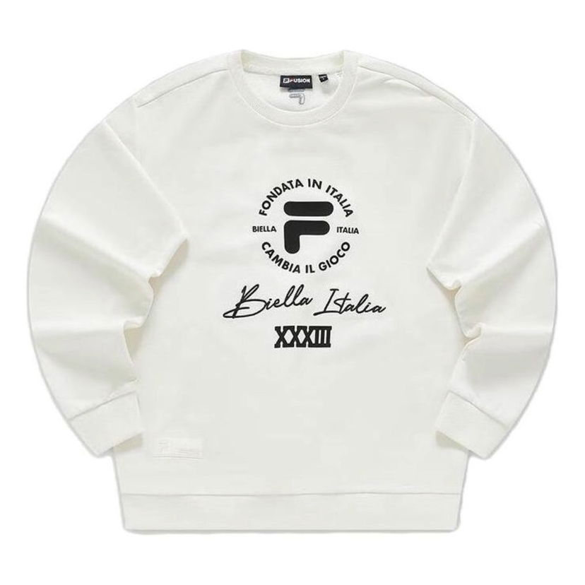 Sveter Fila FILA FUSION Logo Printed Sweater Biela | T11M345204F-WT