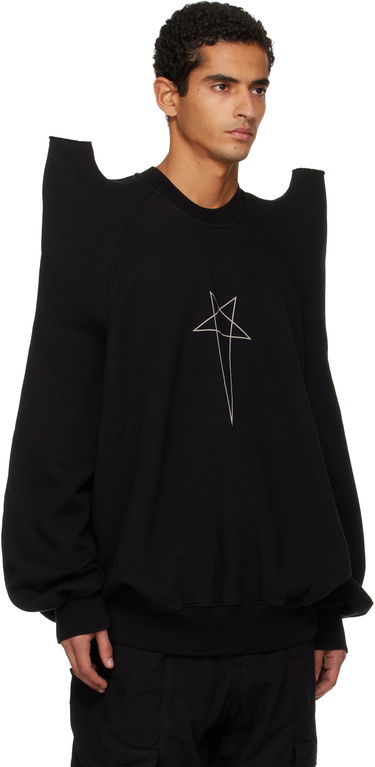 Mikina Rick Owens Concordians Tecsweat Padded Shoulder Sweatshirt Biela | DU02E7272 FEP3, 4