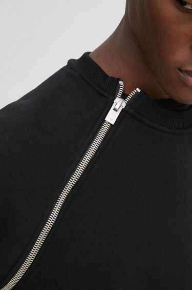 Mikina HELIOT EMIL Asymmetric Zip Detail Sweatshirt Čierna | HE.M.08.054.BLK01, 8