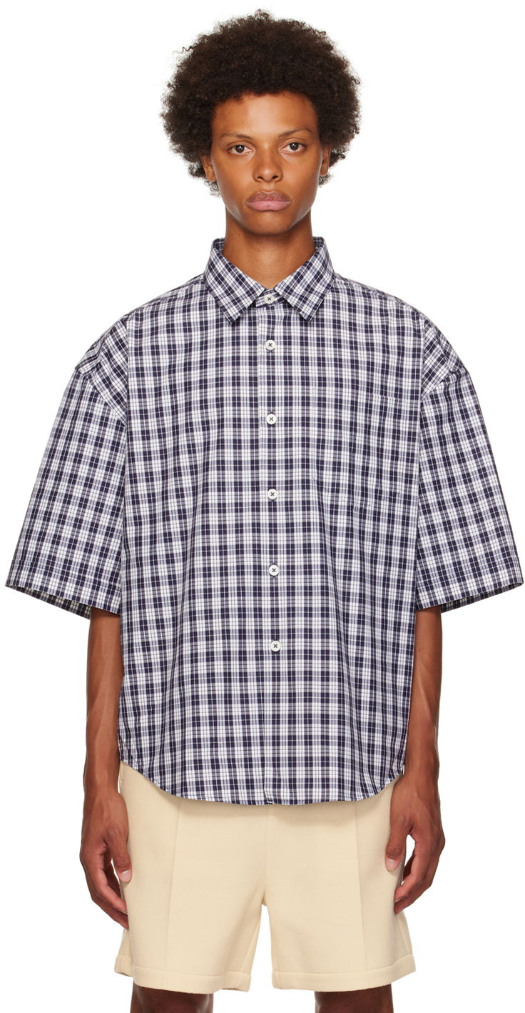 Košeľa AMI Check Shirt Modrá | USH202.CO0012, 0