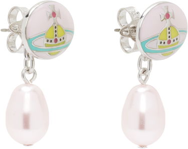 Náušnice Vivienne Westwood Loelia Orb Pearl Drop Earrings Ružová | 62020143-02P642-, 1