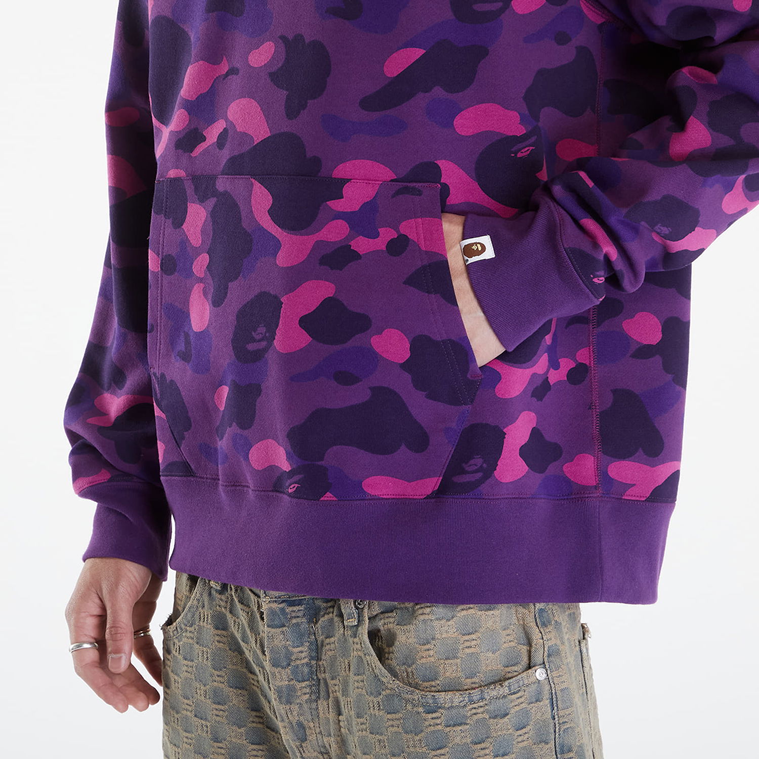 Mikina BAPE A BATHING APE Color Camo Shark Pullover Hoodie Purple Fialová | 001PPK301002M PUR, 1