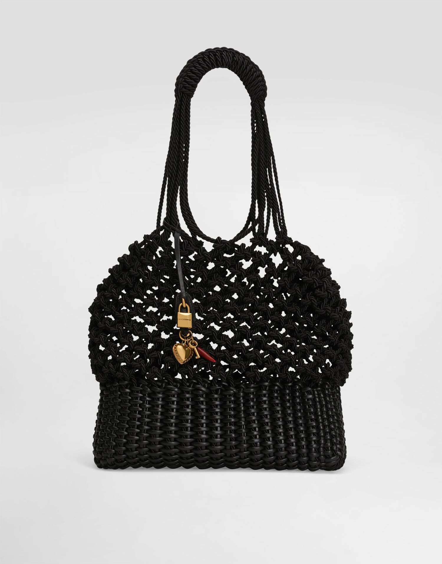 Tote bag Dolce & Gabbana Dolce & Gabbana Carla Knotted Shopper Tote Čierna | BB7755A6M238B956, 0