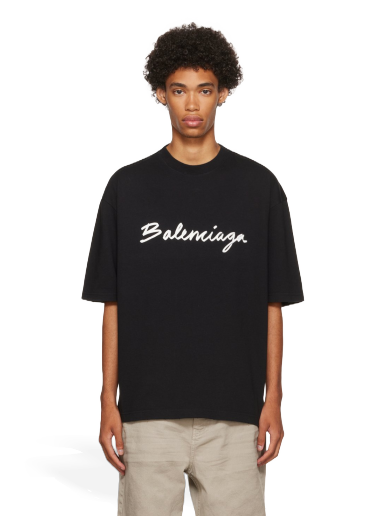 Tričko Balenciaga Cotton T-Shirt Čierna | 612966-TMVB4-1070