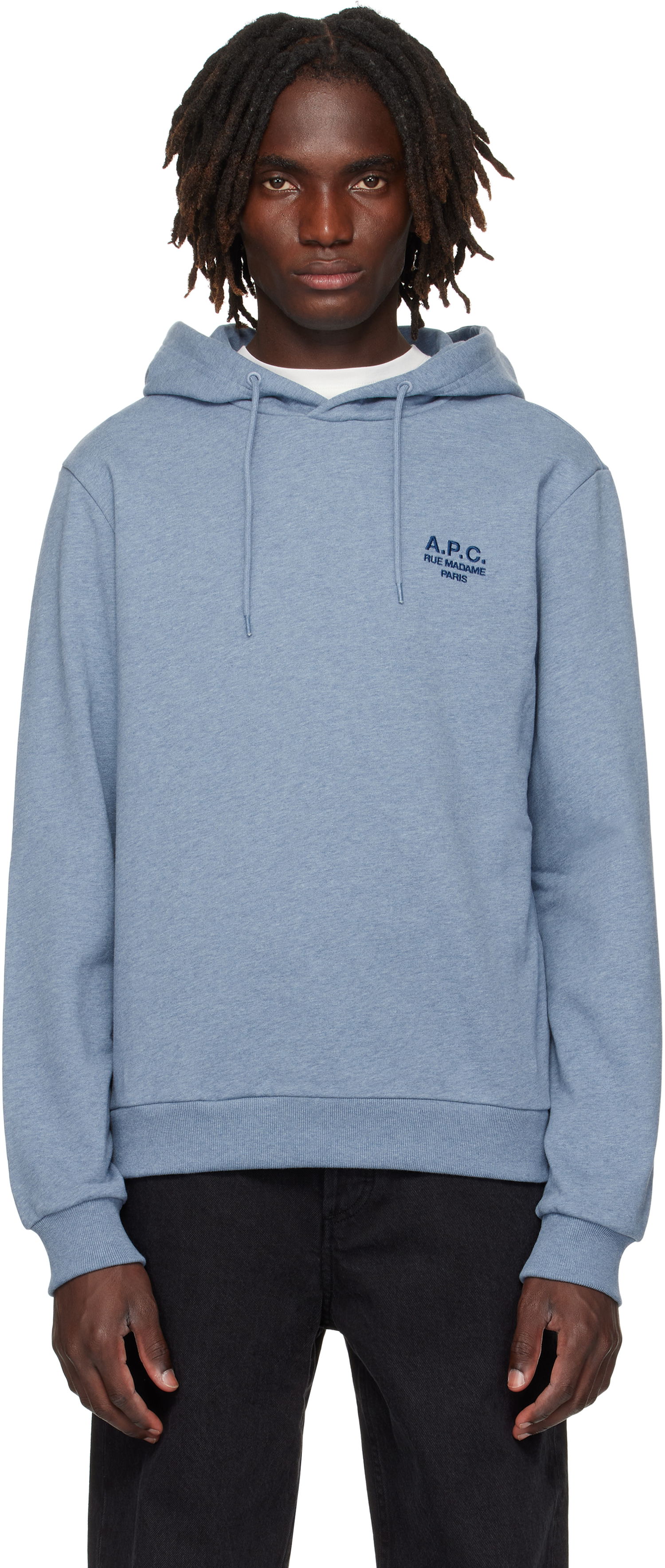 Mikina A.P.C. A.P.C. Standard Rue Madame Hoodie Modrá | COHGR-M27914, 0