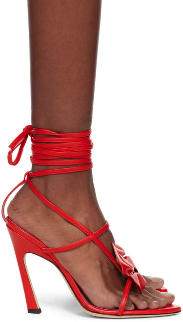 Doplnky Blumarine Blumarine Butterfly '105 Nappa Leather Heeled Sandals Červená | 6A4533P006291656, 0
