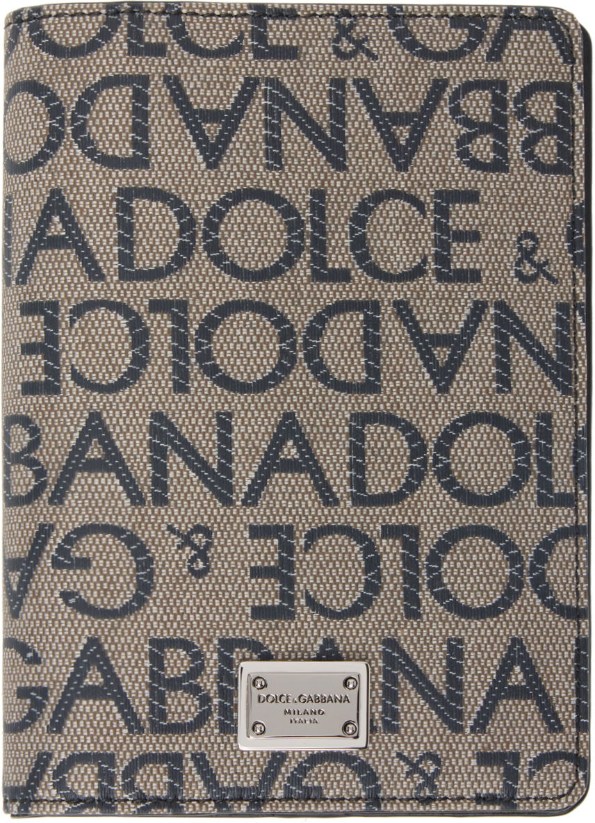 Peňaženka Dolce & Gabbana Brown & Black Jacquard Passport Holder Hnedá | BP2215AJ705, 0