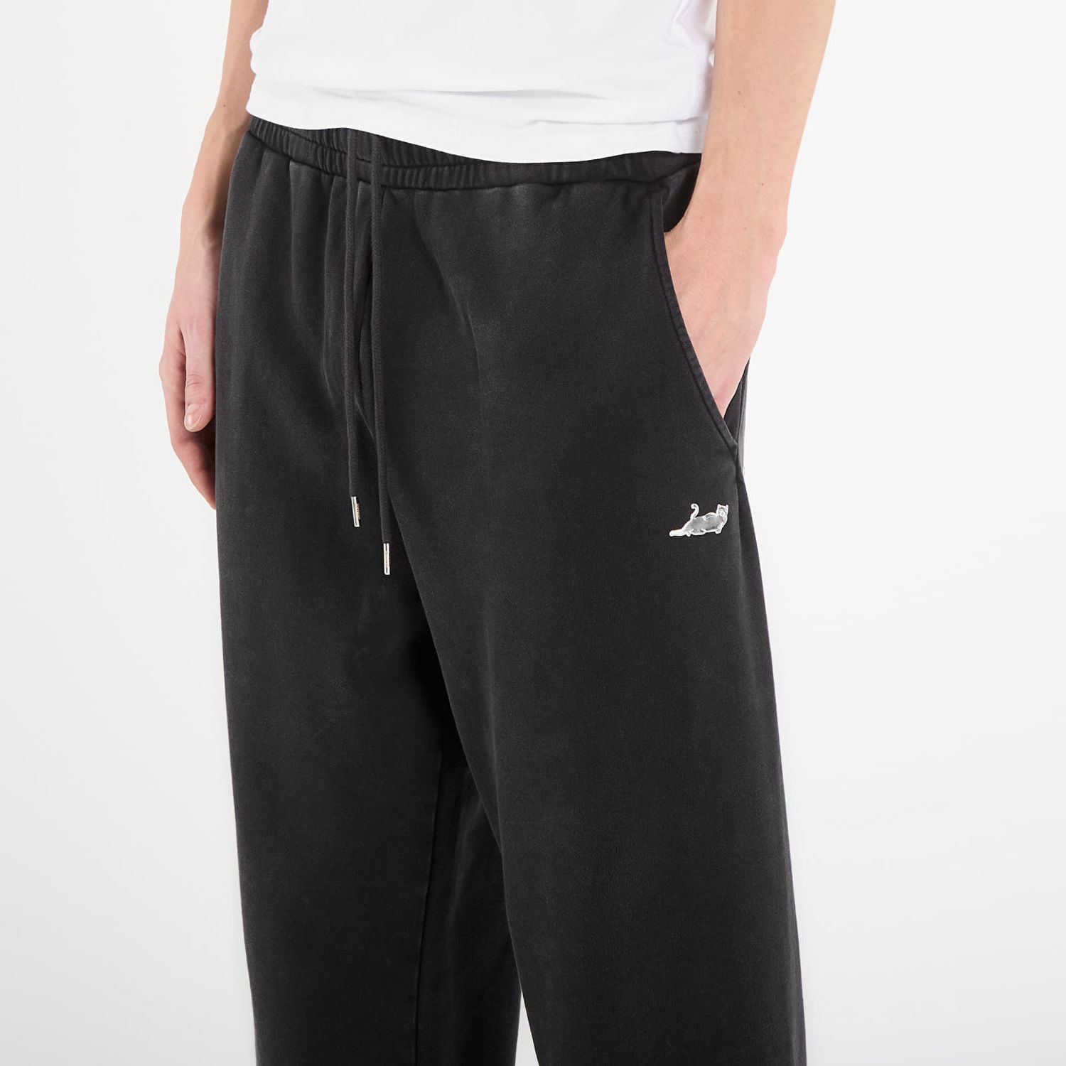 Tepláky RIPNDIP Castanza Straight Leg Vintage Wash Sweatpants Čierna | RNDBASIC262, 1