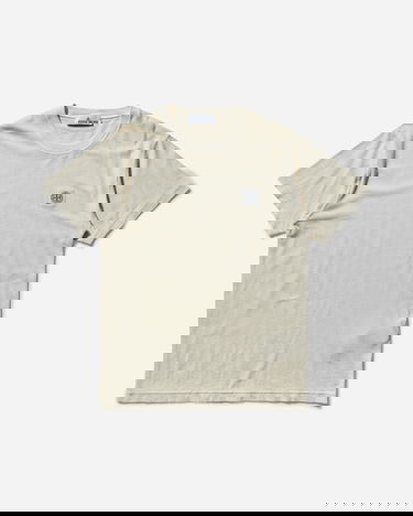 Tričko Stone Island Garment Dyed Logo T-Shirt Béžová | K1S15-2100237-S0057 V0193, 1