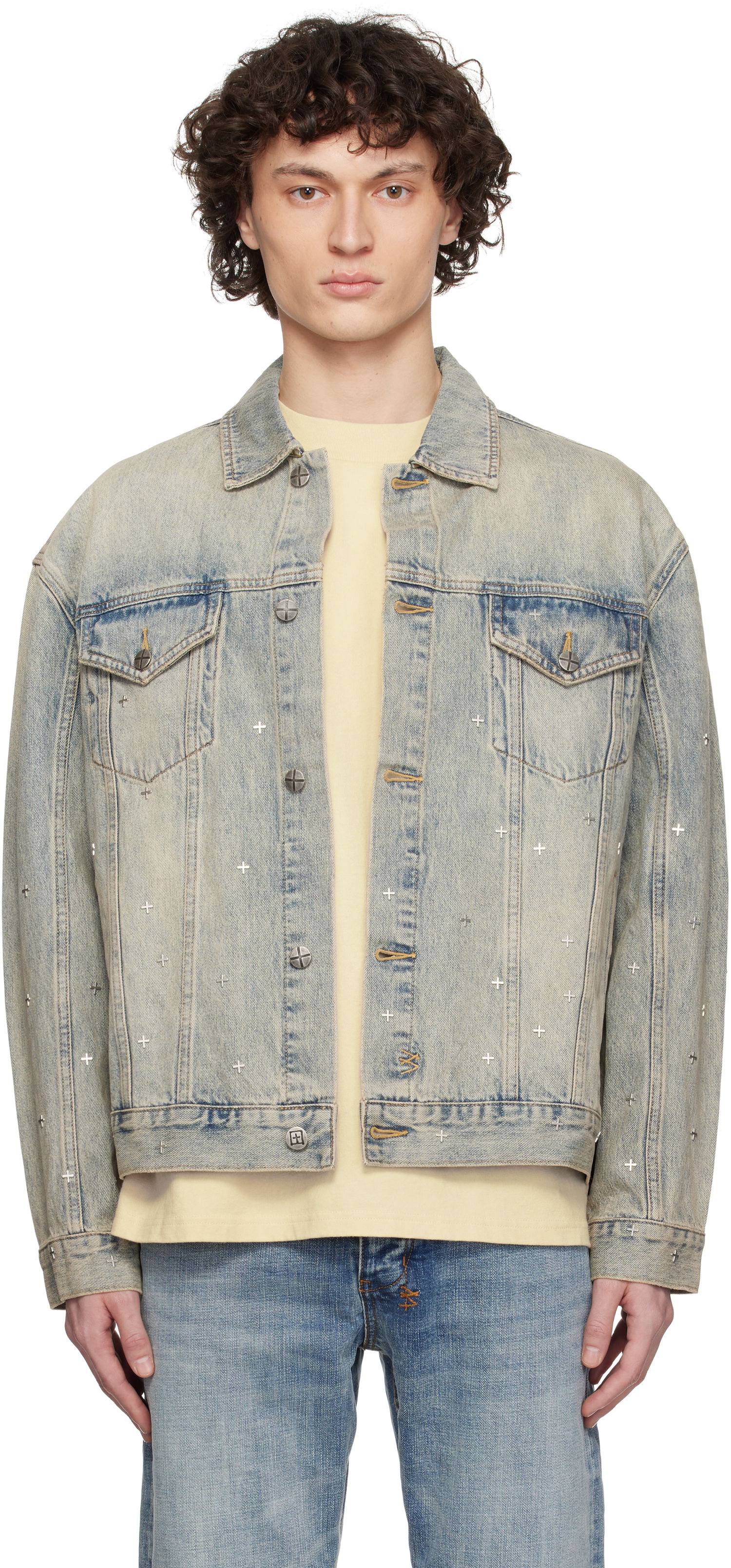 Bunda Ksubi Ksubi Oh G Stagelight Metalik Denim Jacket Modrá | MSP25JK010, 0