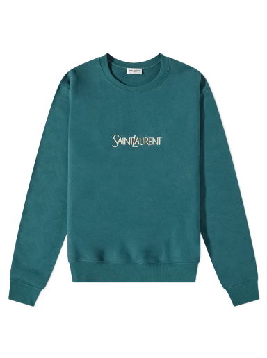 Mikina Saint Laurent Vintage Logo Crew Sweat Zelené | 737738Y37IA-3064