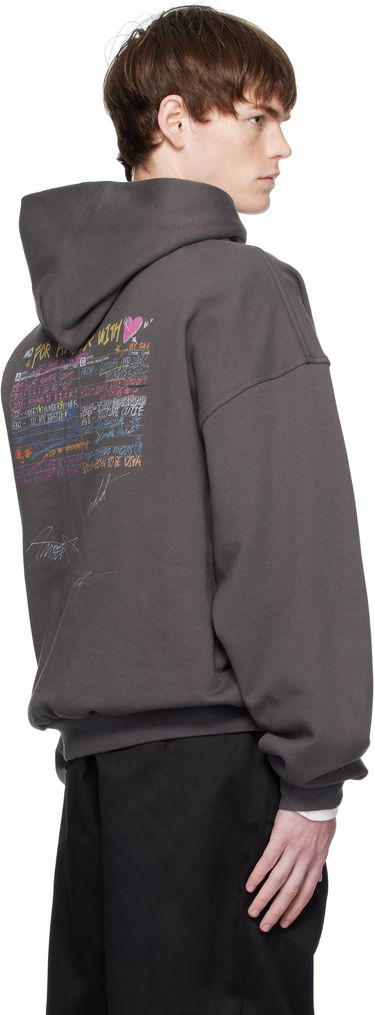 Mikina We11done We11done Cassette Tape Print Hoodie Šedá | WD-TH2-25-834-U-CH, 2