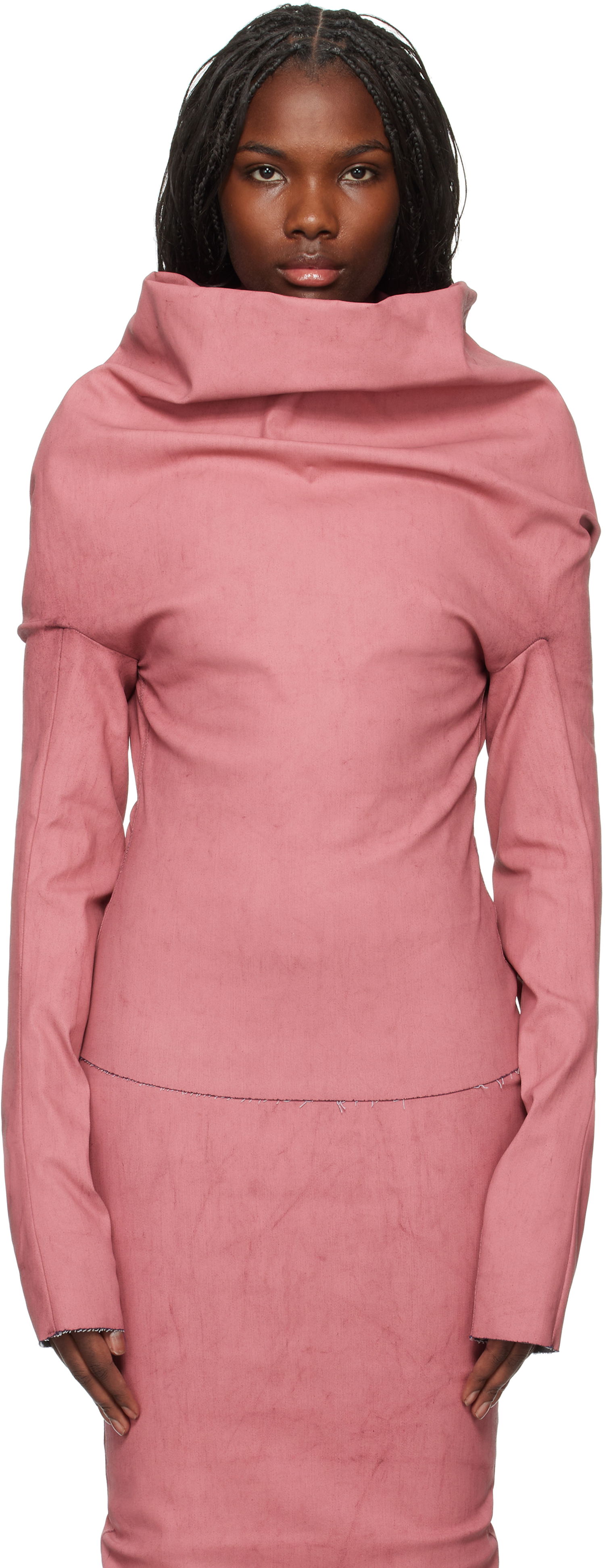Bunda Rick Owens Draped Blouse Ružová | RO02D3270 SMT, 0