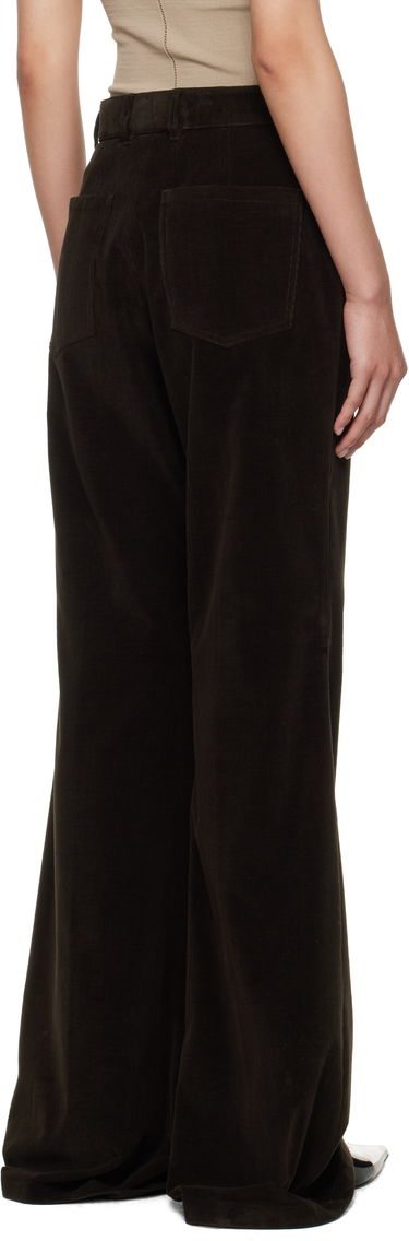 Nohavice FERRAGAMO Ferragamo Flared Corduroy Trousers Hnedá | 785197, 2