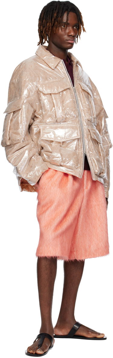 Šortky Dries Van Noten Dries Van Noten Pleated Shag-Knit Shorts Oranžová | 251-020953-1443, 3
