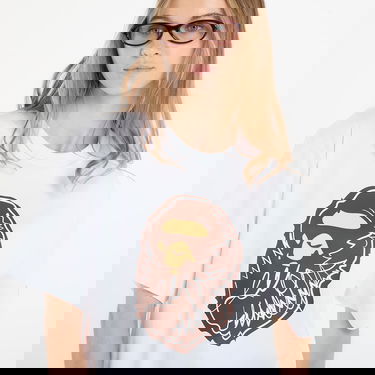 Tričko BAPE BAPE® x FOOTSHOP - Scribble Ape Tee UNISEX White Biela | 001TEL721324MWHT, 3