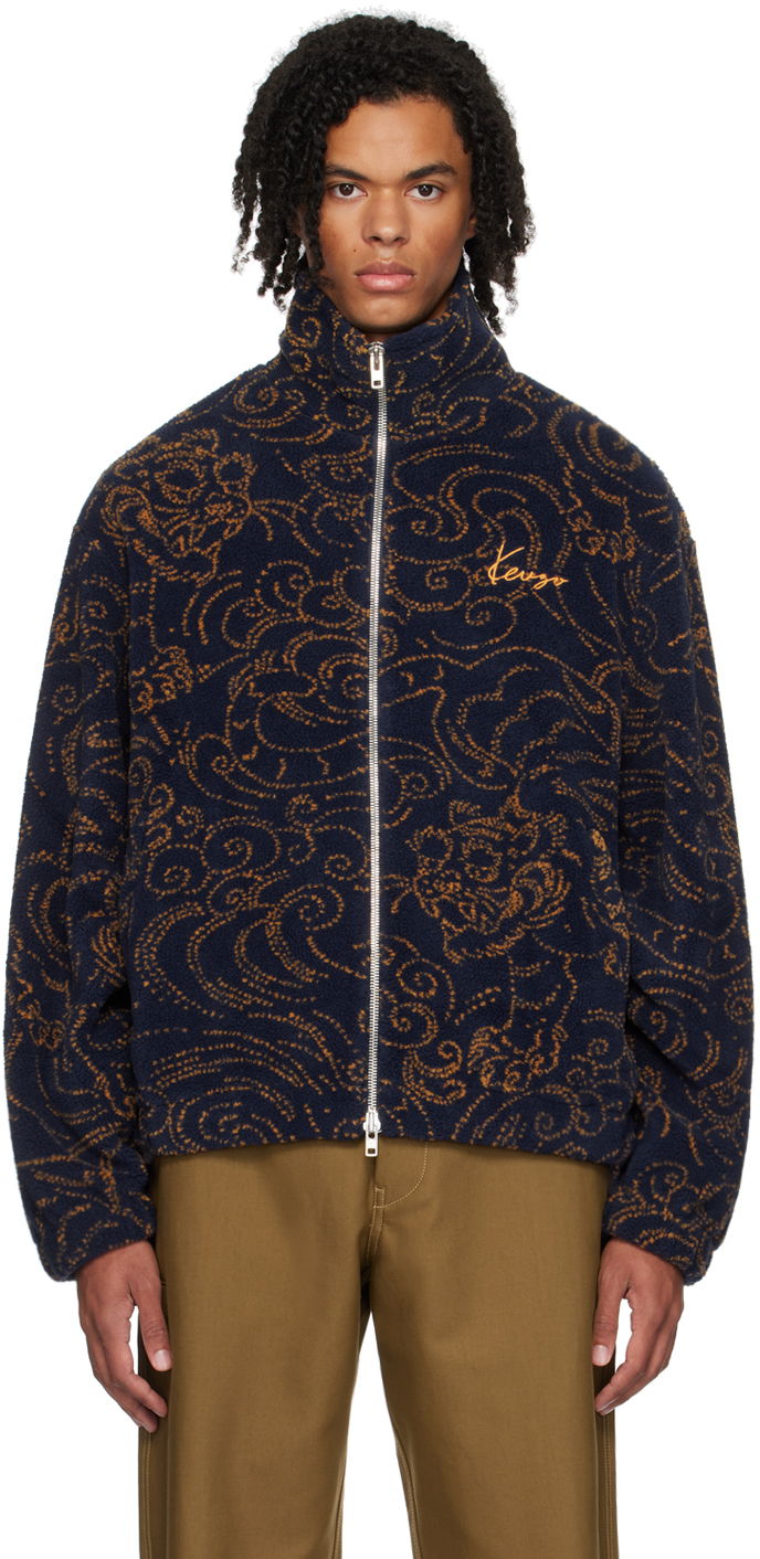 Bunda KENZO Navy Paris Star Tiger Jacket Čierna | FE65BL2094FB, 0