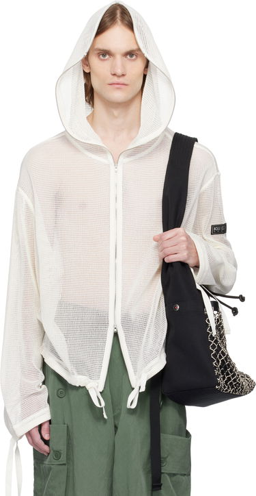 Mikina KENZO Kenzo Paris Mesh Zip-Up Hoodie Biela | FF55SW2524CB, 0