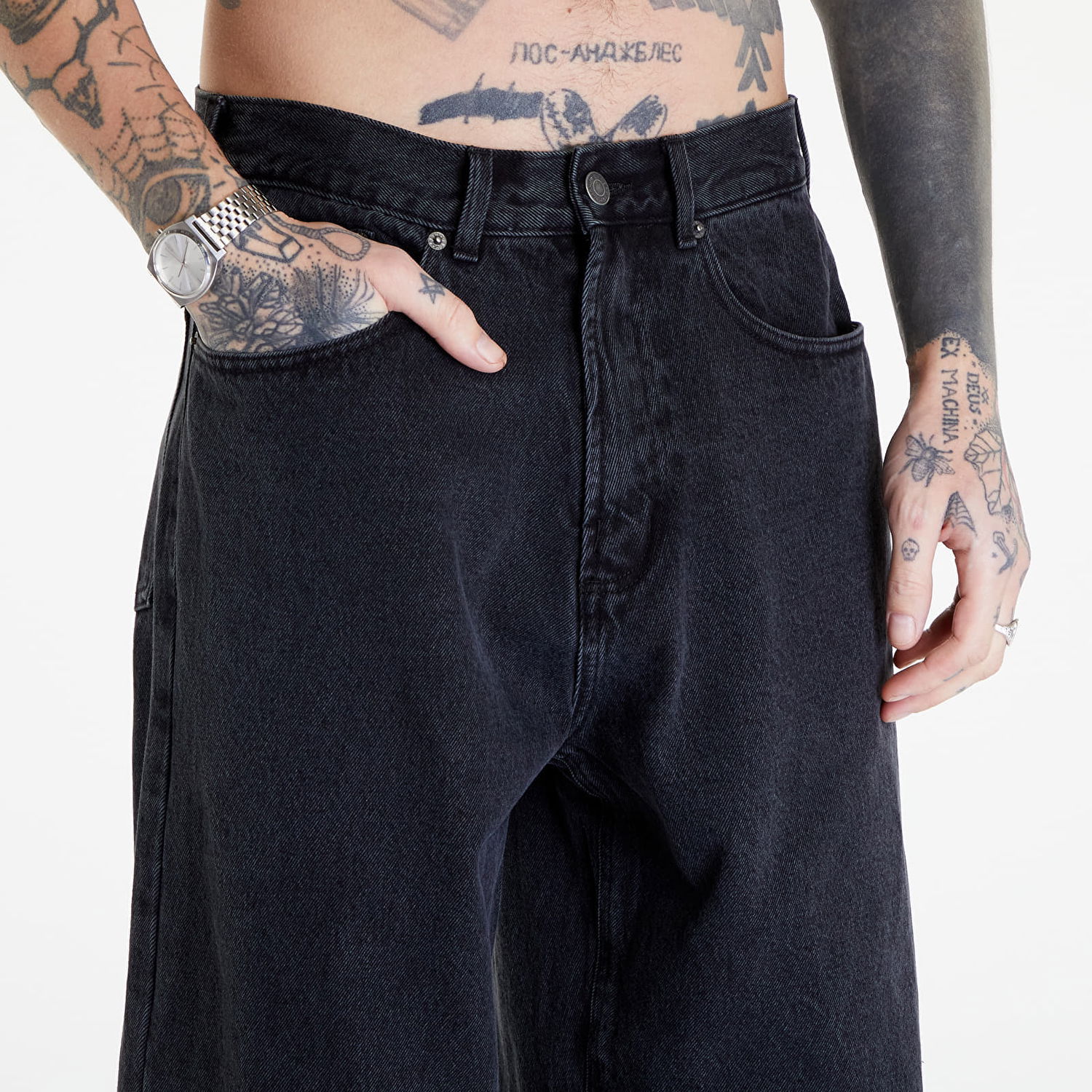 Džínsy OBEY Bigwig Baggy Denim Čierna | 142010087-FBL, 1