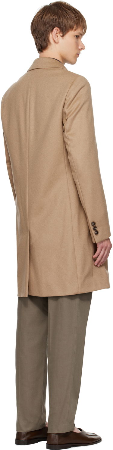 Kabáty BOSS Slim-Fit Wool and Cashmere Coat Hnedá | 50549187, 2