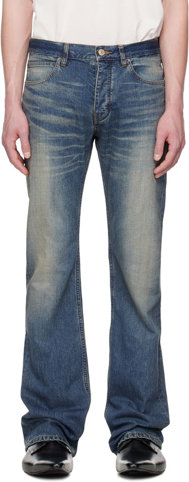 Džínsy Balenciaga Balenciaga Straight Fit Jeans Modrá | 814086TRW62, 0
