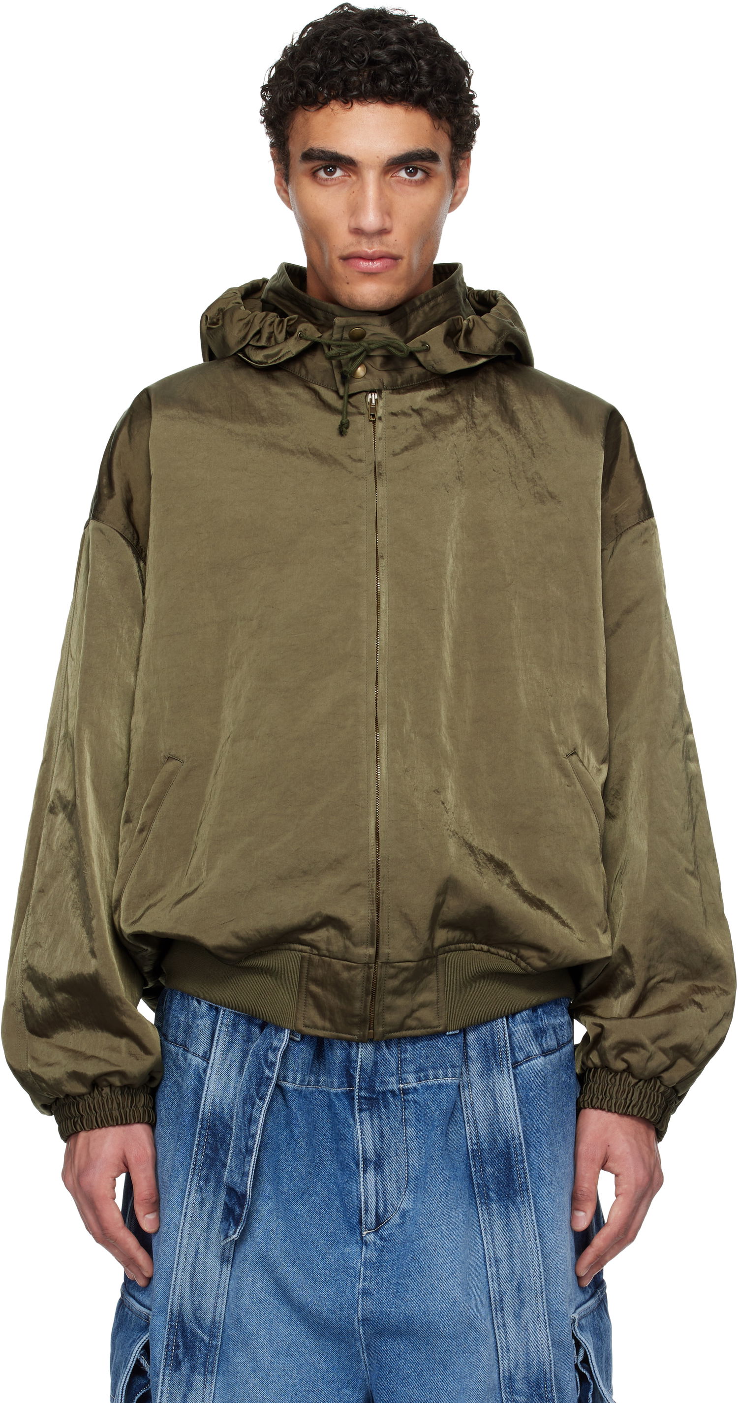 Bomber bunda HED MAYNER Hed Mayner Stowaway Hood Bomber Jacket Zelené | HMMA10032A-HA157, 0