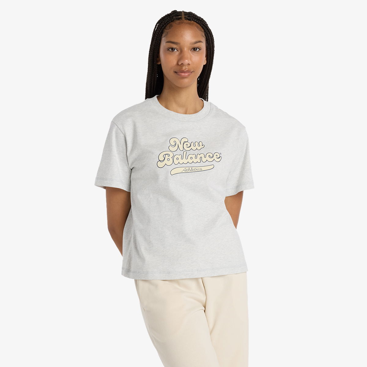 Tričko New Balance Athletics Legacy T-Shirt Šedá | WT53902-AHH, 1