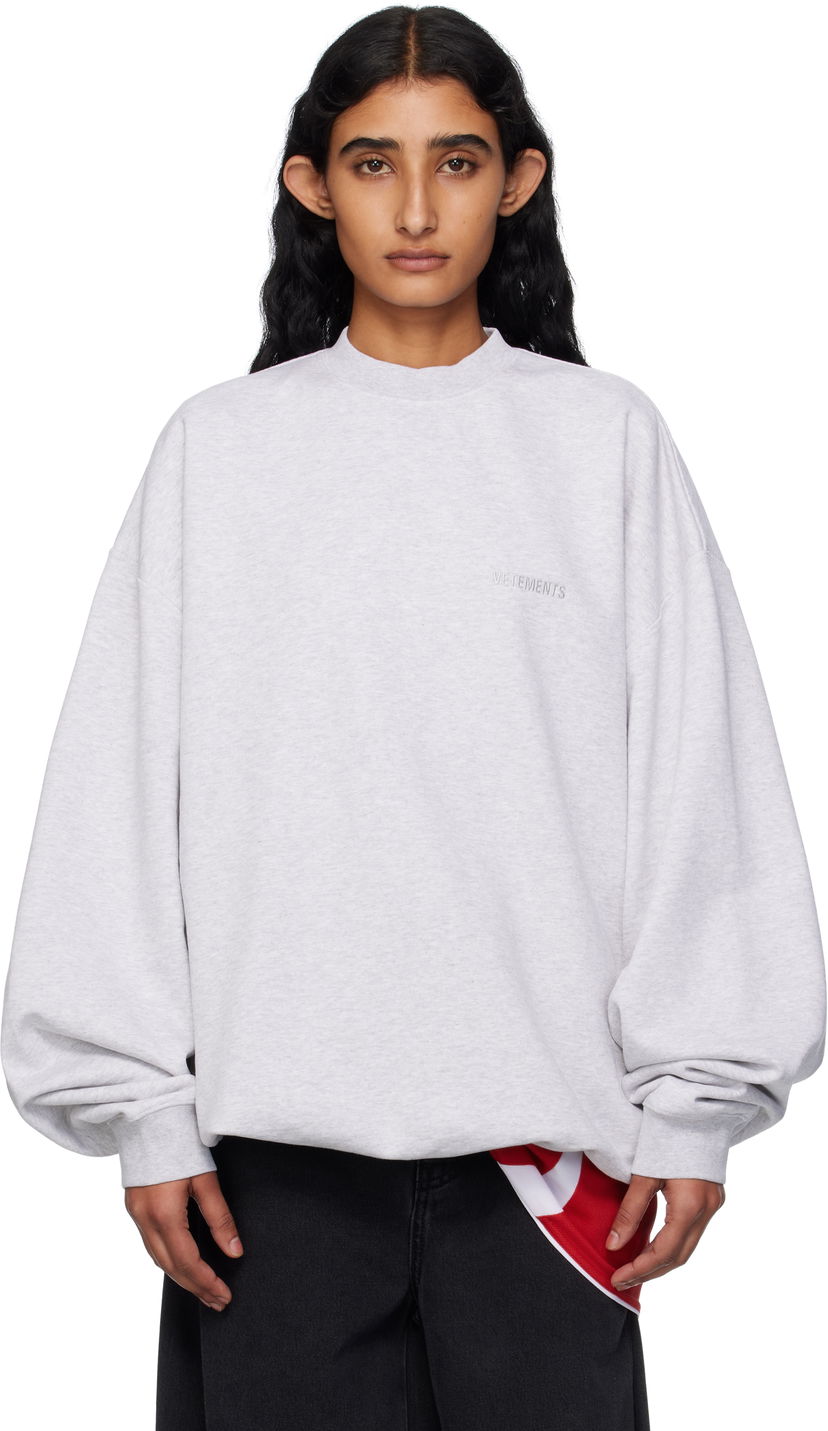 Mikina VETEMENTS Vetements Logo Oversized Sweatshirt Šedá | UH76CW100G
