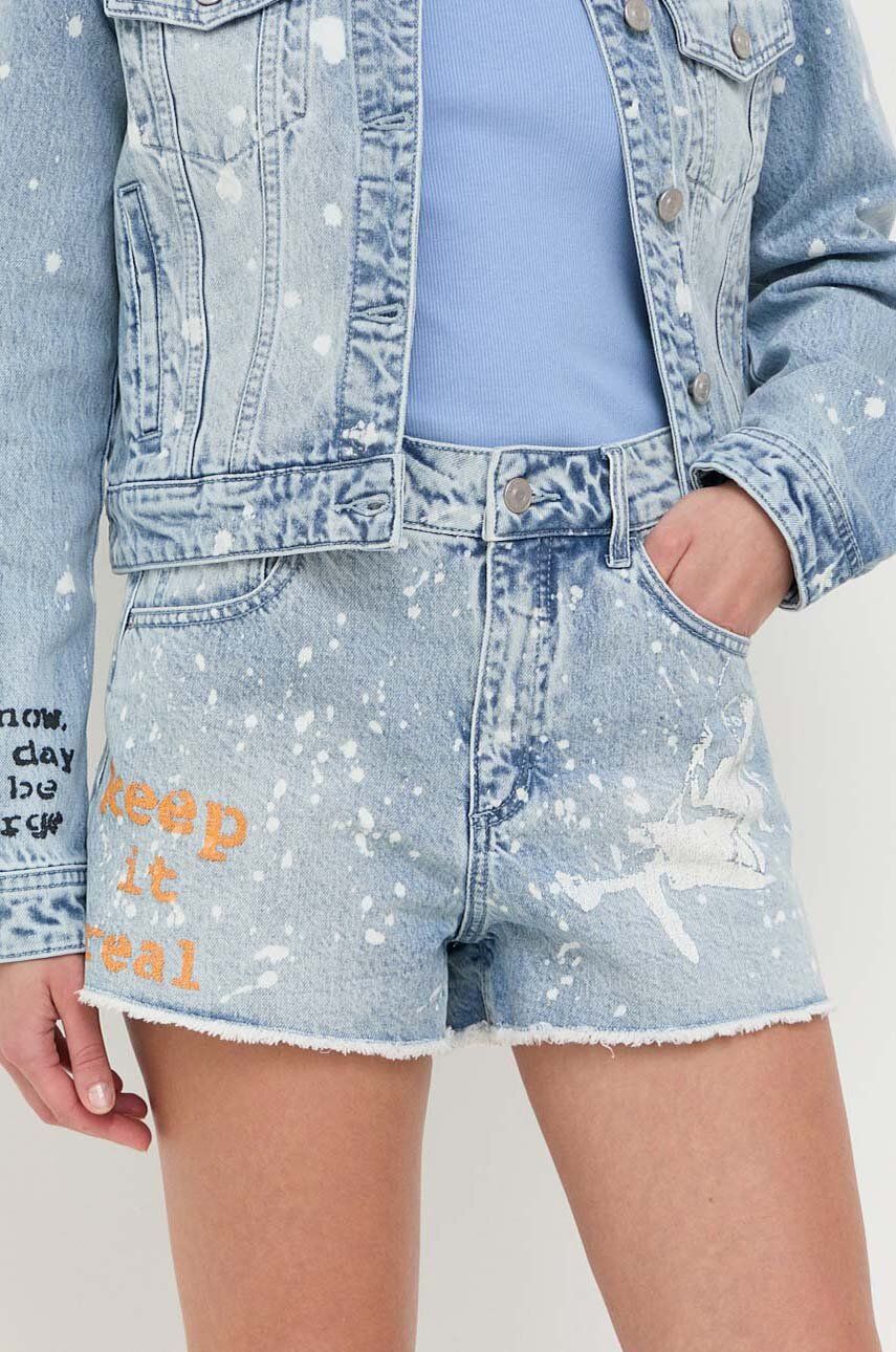 Šortky GUESS Shorts x Banksy Modrá | W3GD26.D4YO0, 0