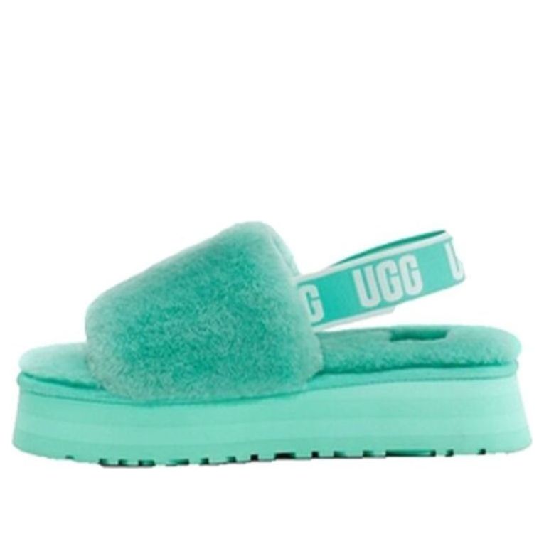 Tenisky a topánky UGG Disco Slide Furry Slingback Sandals Zelené | 1112258-TDP