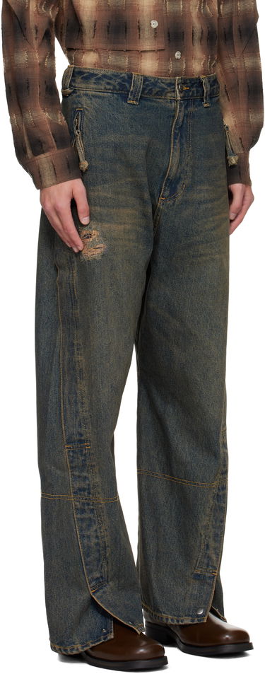 Džínsy Andersson Bell Andersson Bell Twisted Zipper Pocket Jeans Modrá | apa841u, 1
