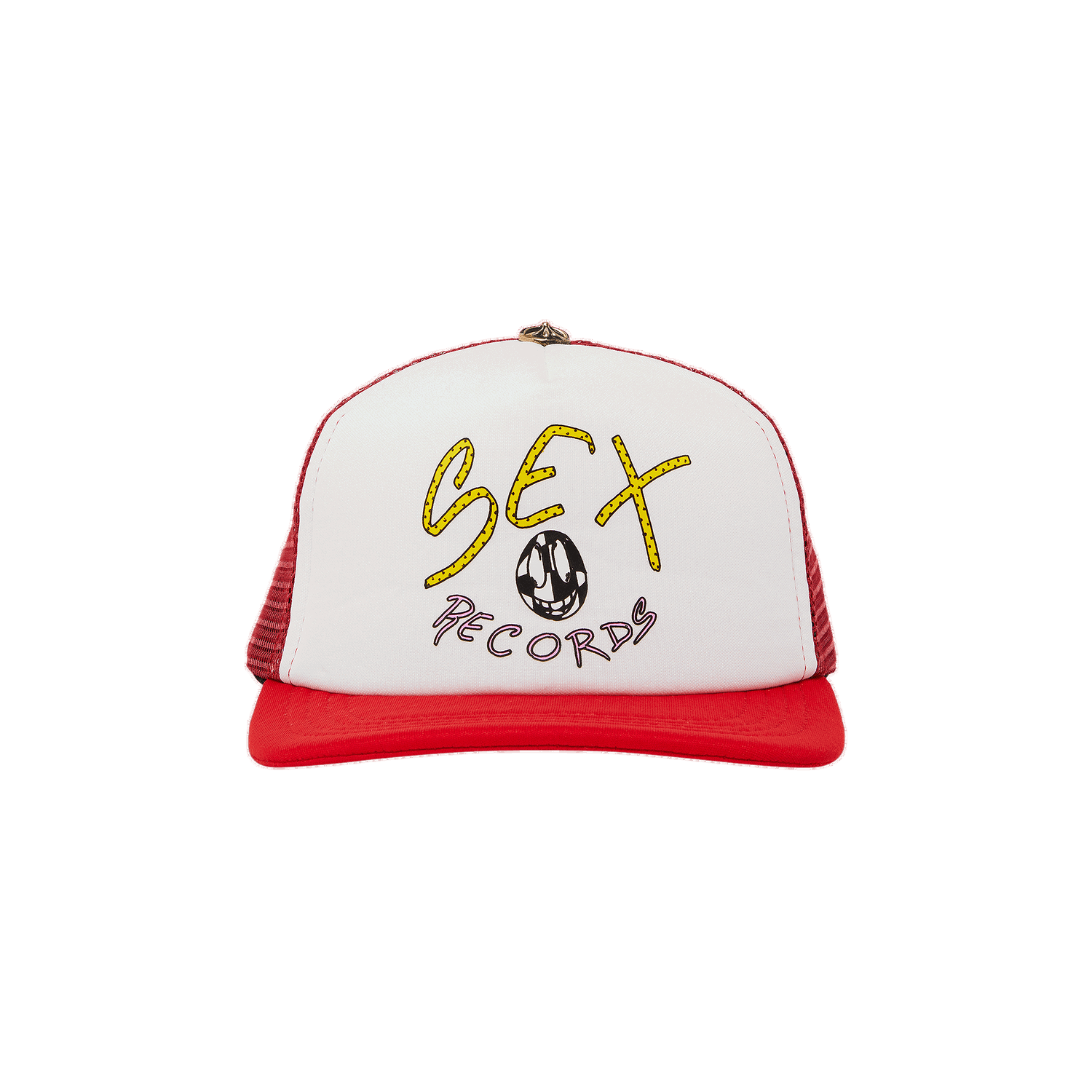 Šiltovka Chrome Hearts Sex Records Trucker Hat Biela | 1383 100000701SRTH WTRD, 0