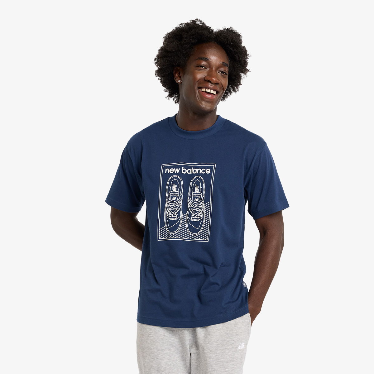 Tričko New Balance Relaxed 550 Tee Navy | MT43566-NNY, 0
