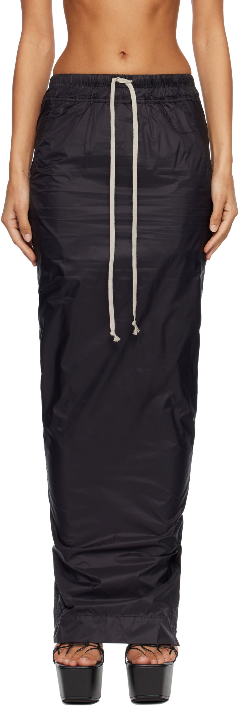 Sukňa Rick Owens DRKSHDW Concordians Pull On Pillar Maxi Skirt Čierna | DS02E7332 NP