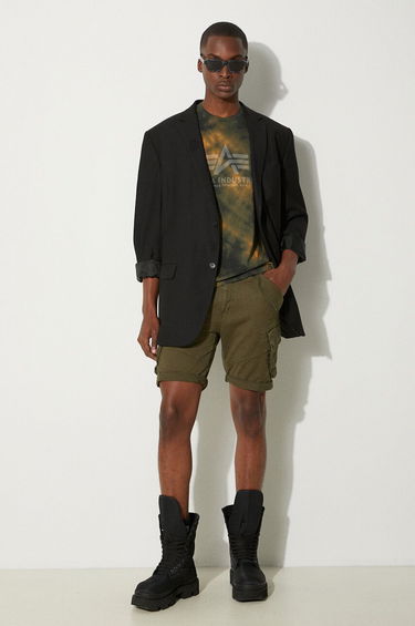 Tričko Alpha Industries Basic Tee T-Shirt With Print Žltá | 116517.20, 1