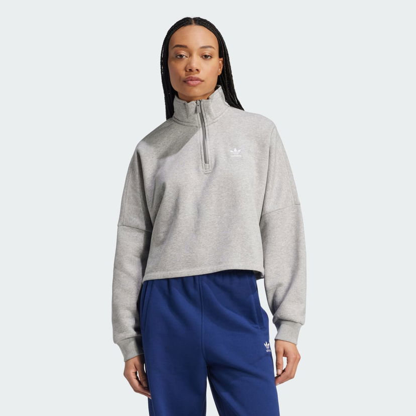 Mikina adidas Performance Essentials 1/2 Zip Fleece Šedá | IY4979