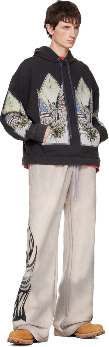 Mikina Who Decides War Demo Stained-Glass Angel Print Hoodie Čierna | 1110100002FW25, 3