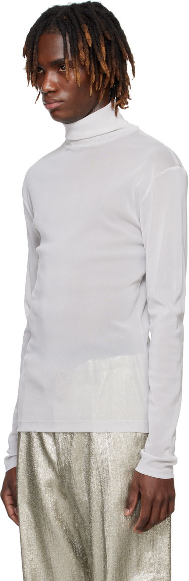 Sveter Dries Van Noten Dries Van Noten Mesh Turtleneck Biela | 251-021128-1513, 3